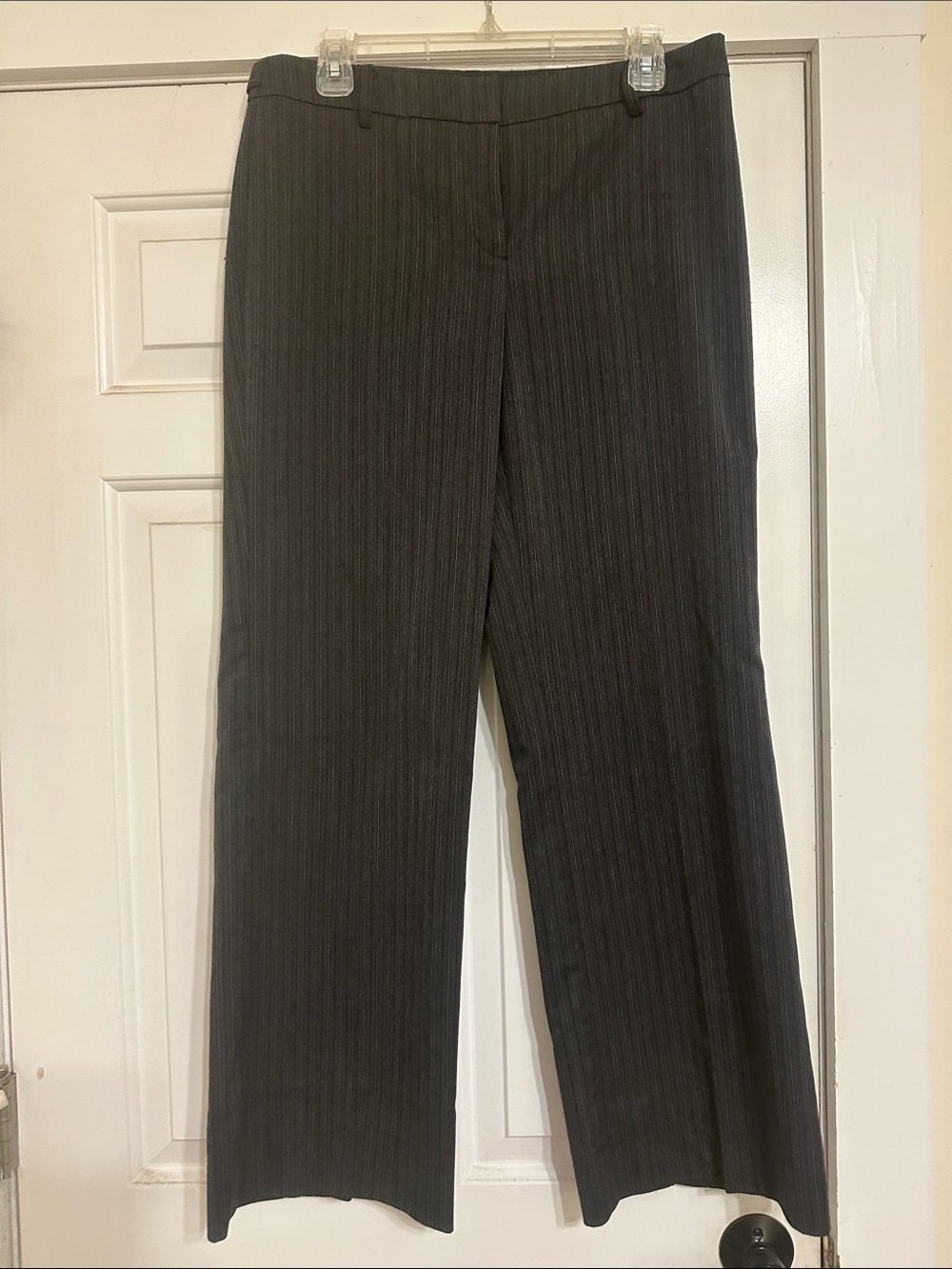 New York & Company Charcoal Pinstripe Dress Trousers